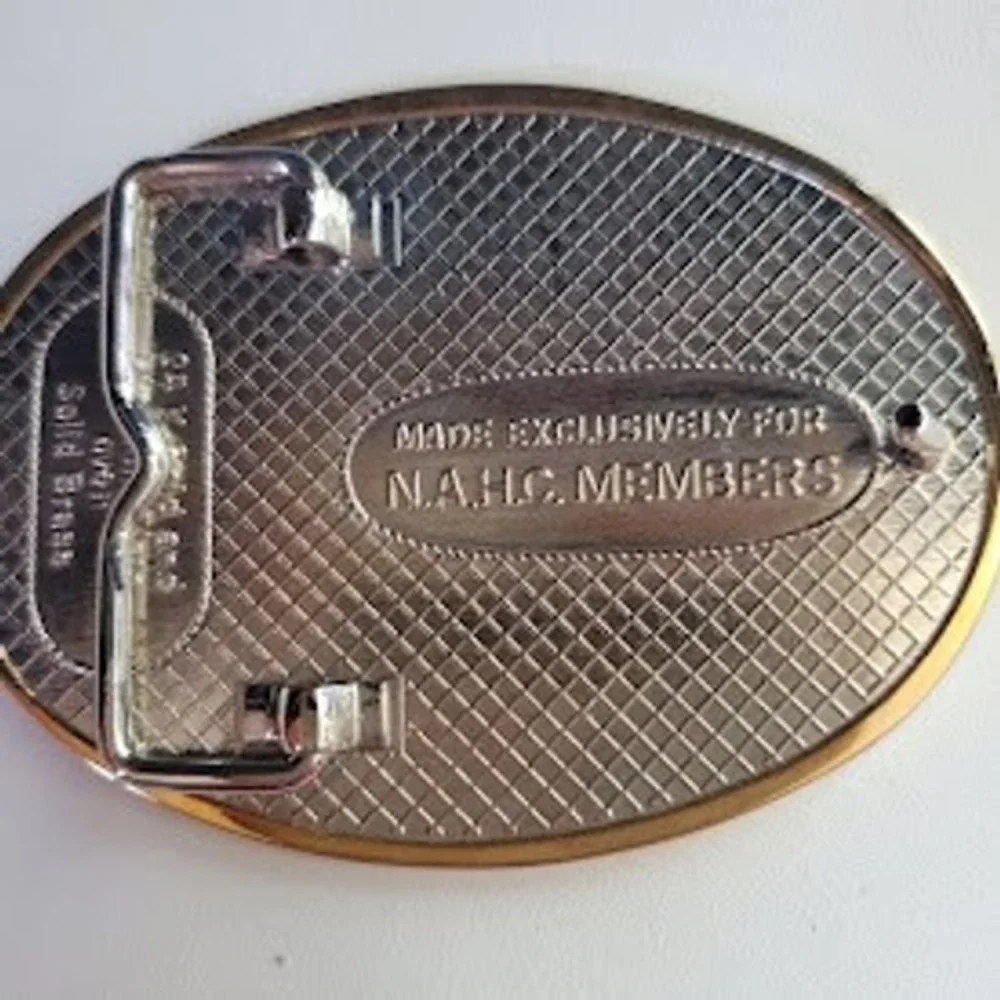 North American Hunting Club Wings of Gold 24k Gold Rhodium Belt Buckle NAHC Gift